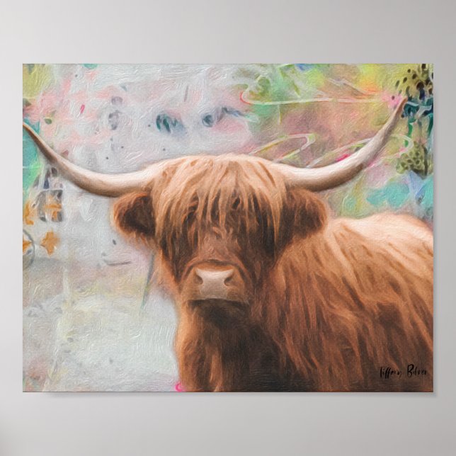 Harry the Highland Cow Impressão (Frente)