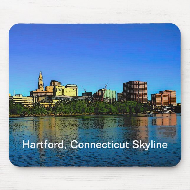 Hartford Connecticut Skyline Mouse Pad (Frente)
