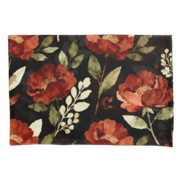 Harvest Ember Pattern | Rust Red & Olive Floral 