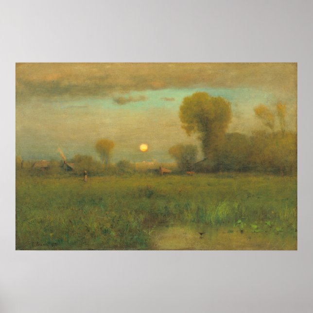 Harvest Moon - George Inness Fine Art Poster (Frente)