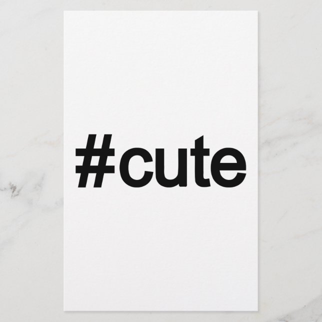 Hashtag # Cute (Frente)