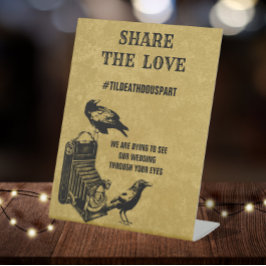 Hashtag do Casamento vintage Gótico Compartilha o 