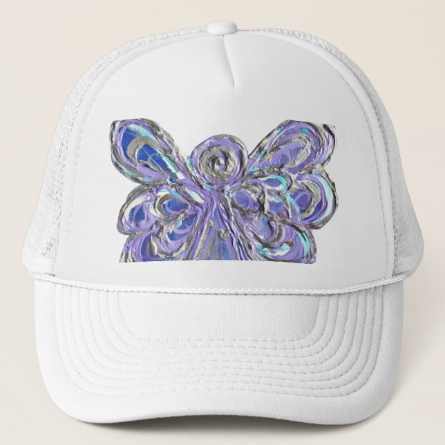 Hat ou Boné de Arte Personalizada do Angel Purple  (Frente)