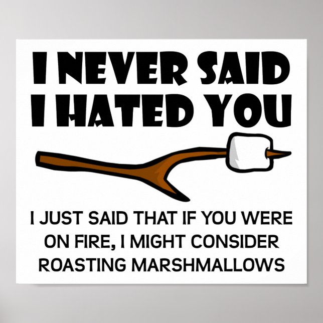 Hateful Marshmallow Engraçado Poster (Frente)