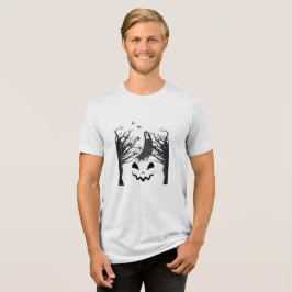 Haunted Forest Ghost Silhouette T-Shirt | Dark Min