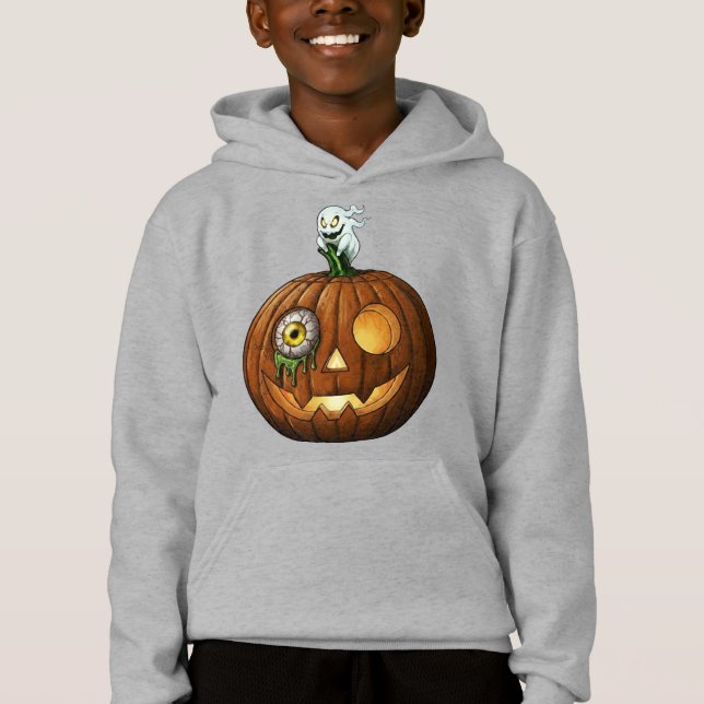 Haunted Ghost & Dripping Eyeball Jack-O-Lantern (Frente)