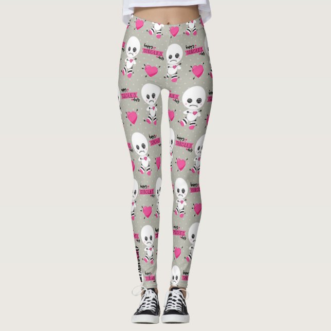 Haunted Heart: Voodoo Doll & Hearts Leggings (Frente)