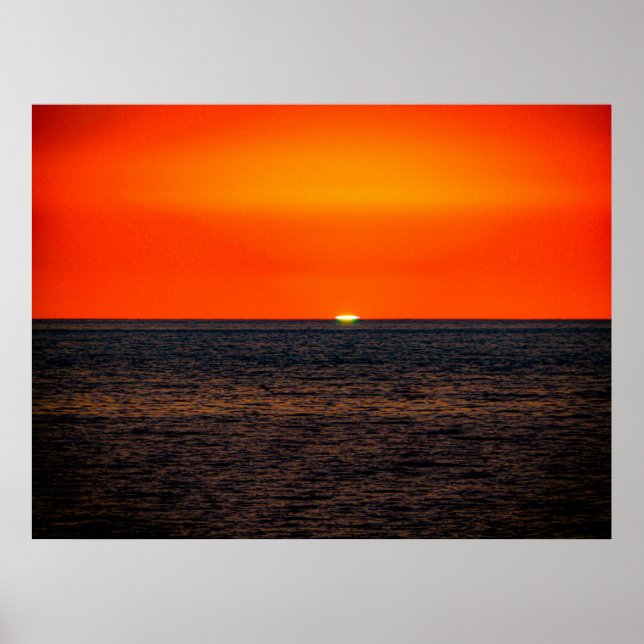 Hauting Dark Red Maui sunset poster (Frente)