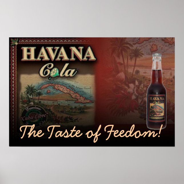 HAVANA COLA O Gosto da Liberdade! impressão em can (Frente)