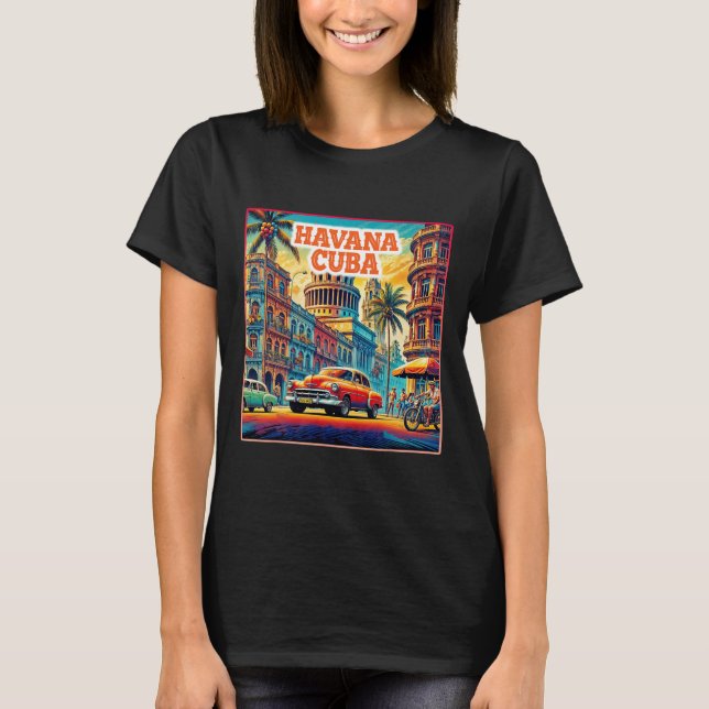 Havana Cuba Camisa Turística de Viagem da Família (Frente)