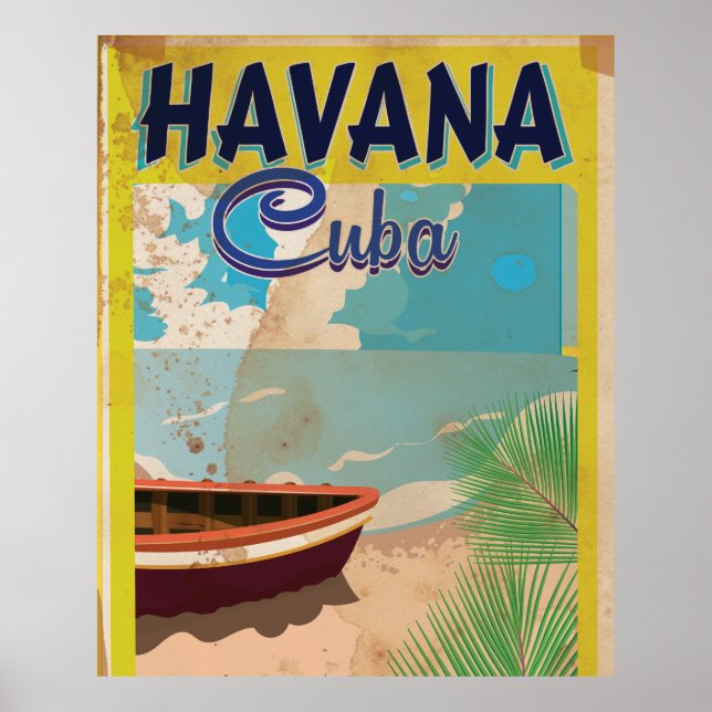 Havana, Cuba Vintage, Poster (Frente)