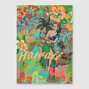 Hawaii Flower Hula Vintage - Gráfico Floral