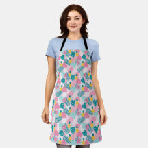 Hawaii Impressão Flower Cotton Aprons Para Homens 