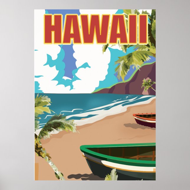 Hawaii vintage travel poster (Frente)