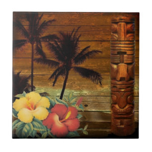 Hawaiian floral tropical do hibiscus do totem da