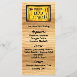 Hawaiian Luau Wedding Flat Menu