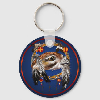 Hawk Face Dream Catcher Chaveiro