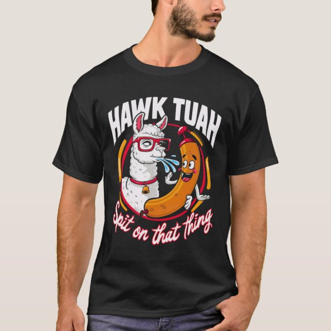 Hawk Tuah cuspiu naquela famosa camiseta clássica (Frente)