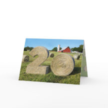 "Hay! Feliz 20!" com cartão de saudação com Hay Ba