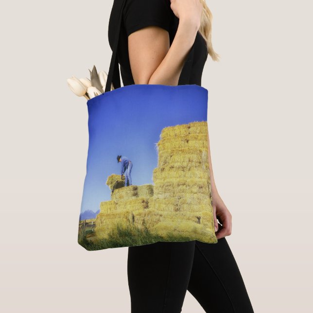 Hay Hauling Fazenda Ranch Cowboy Tote Bag (Close Up)