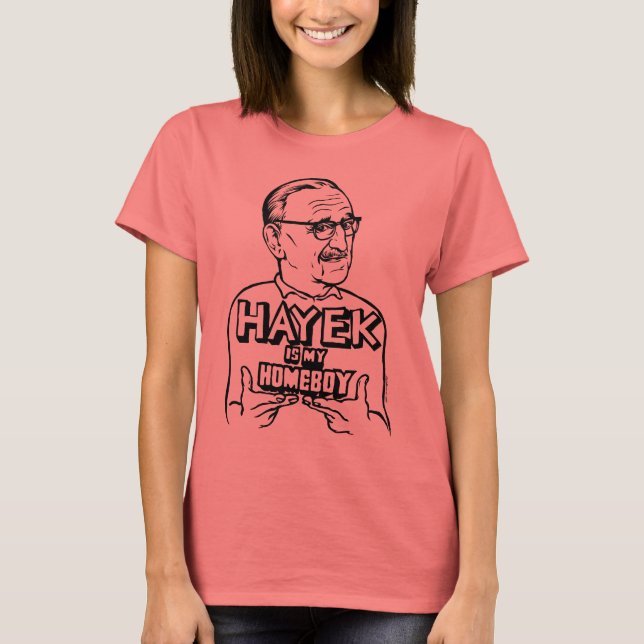 Hayek É A Minha Camiseta Ficar em casa (Frente)