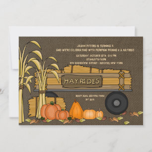 Hayrides para o convite da venda