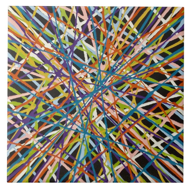 Haystack em preto 6 x 6 Azulejo cerâmico (Frente)