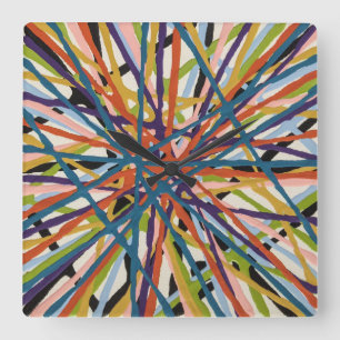 Haystack no relógio de parede branco