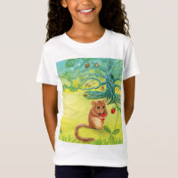 Hazel Dormouse Comendo Camisa De Morango Selvagem