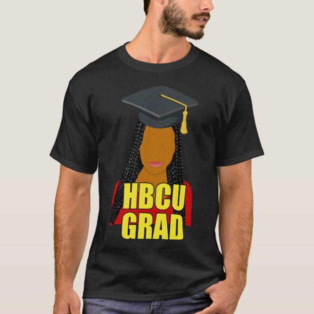 HBCU Formando Mulher Negra Com Braids Pullover Hoo (Frente)