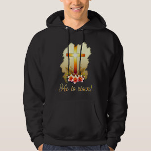 He Is Risen – Christian Easter Cross Art moletom