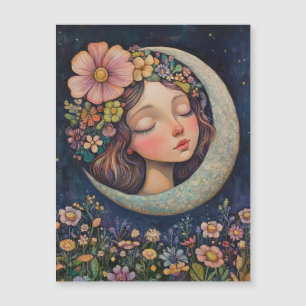 Headdress Floral & Crescent Moon