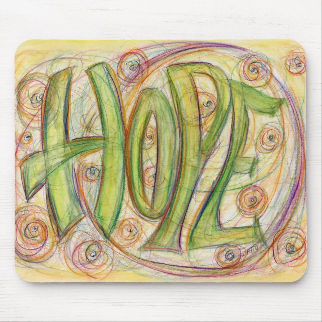 Healing Hope Word Art Custom Design Mousepad (Frente)