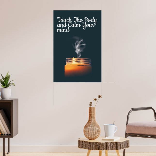 Healing Touch Spa Quote Candle Poster (Sala de Estar 3)