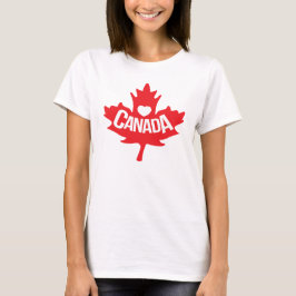 Heart ama a camiseta das folhas do Canadá