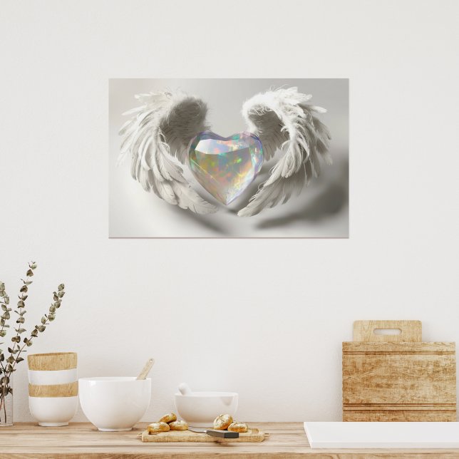 *~*~ Heart Angel Wings AP78 Crystal Opal Poster (Cozinha)