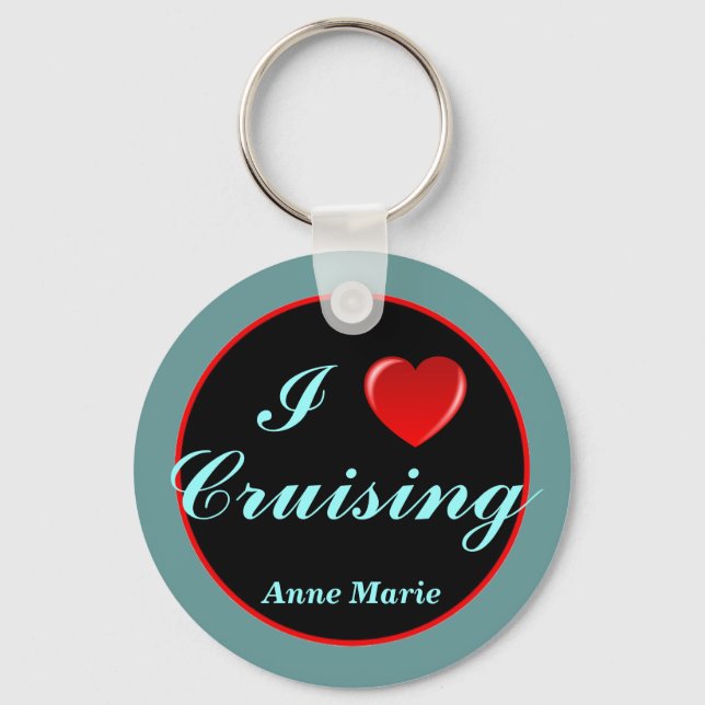 Heart Cruising chaveiro personalizado (Frente)