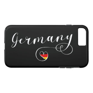 Heart Germany Cell Capa de telefone, Bandeira Alem