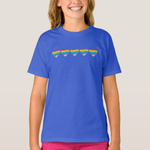 HEART LGBTQIA Sinalizador do arco-íris, Camisa do