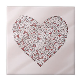 Heart of Flowers Decorative Tile
