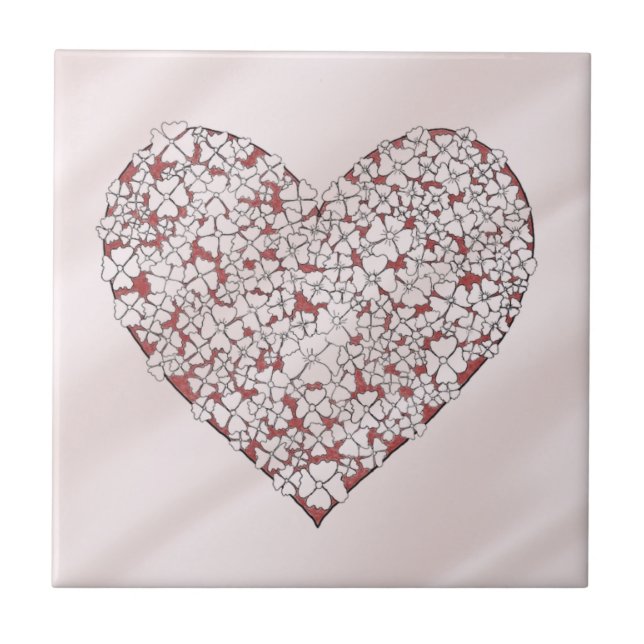 Heart of Flowers Decorative Tile (Frente)