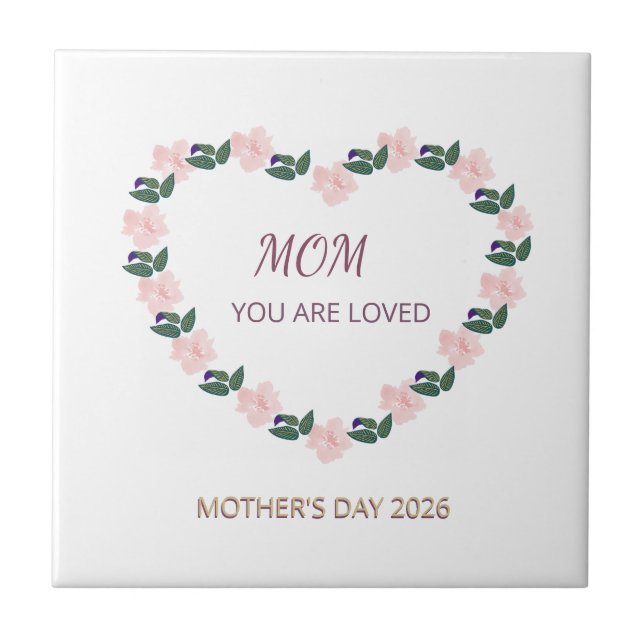 Heart of Peonies Mom Love Message (Frente)
