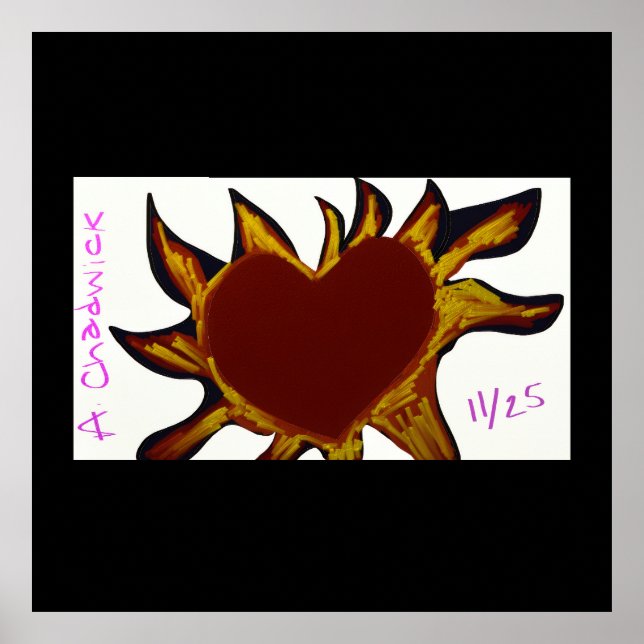 Heart on Fire Poster (Frente)