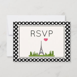 Heart Paris com RSVP de Torre Eiffel