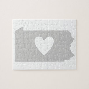 Heart Pennsylvania Jigsaw Quebra-cabeça