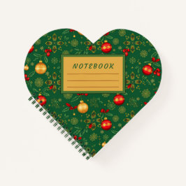 Heart Shaped Emerald Ornaments Notebook