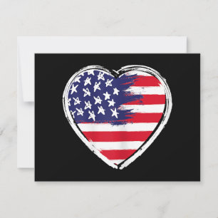 Heart US Flag 4 de julho Patriotic American Stars