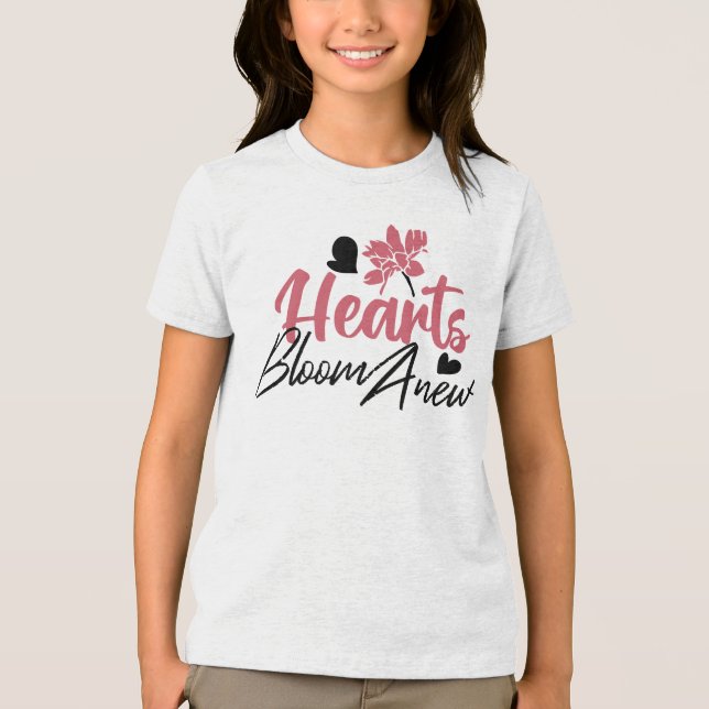 Hearts Bloom Anew - citação Floral Inspiracional (Frente)