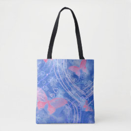 Hearts & Butterfly - All Over Print Tote