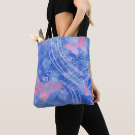Hearts & Butterfly - All Over Print Tote